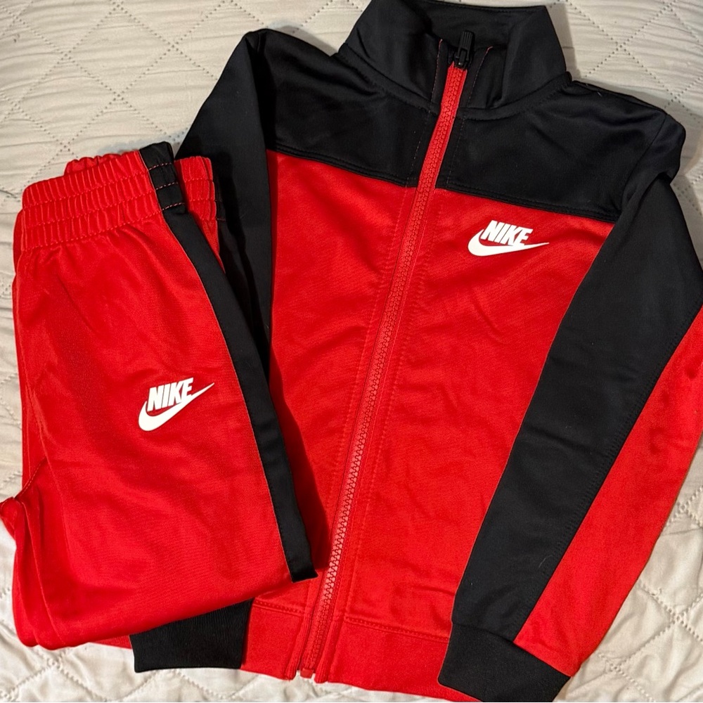 Nike Kids Red and Black Jogger Set